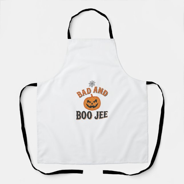 Tablier Mauvais et Boo Jee Halloween Citrouille Graphique_ (Recto)