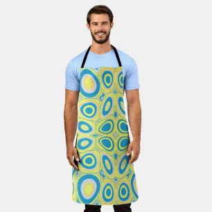 Tablier Maz Oeufs psychédéliques - gris bleu Jaune