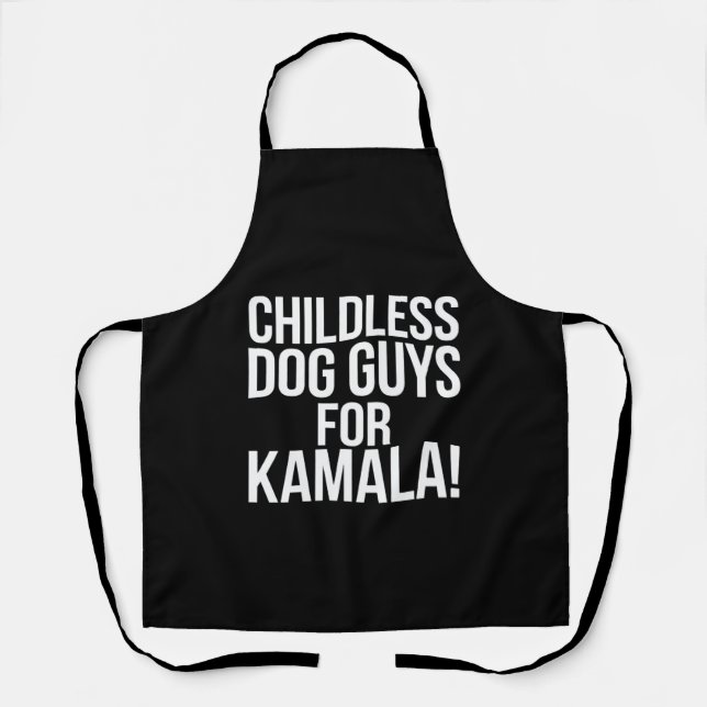 Tablier Mecs Chiens Sans Enfants pour Kamala 2024 Vote Har (Recto)