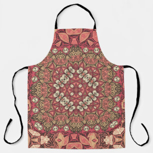 Tablier Médaillon indien, ornement ethnique boho