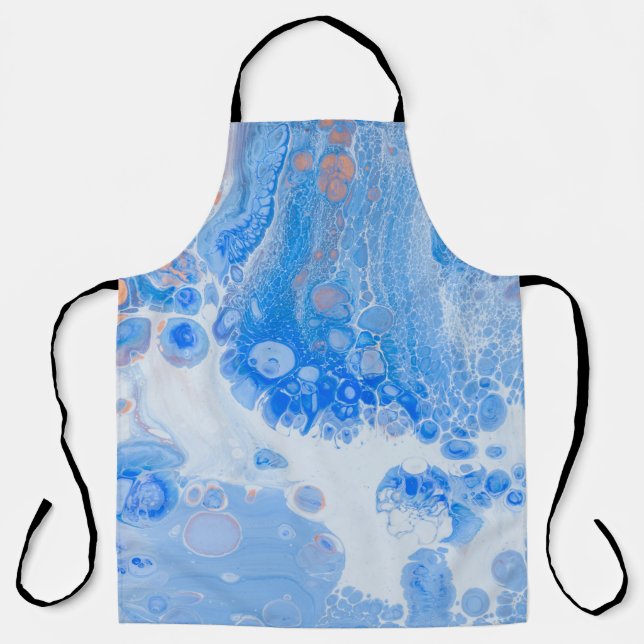 Tablier Méduse orange et blanche dans l'eau (Recto)