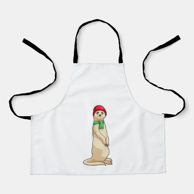 Tablier Meerkat avec Casquette et Écharpe (Recto)