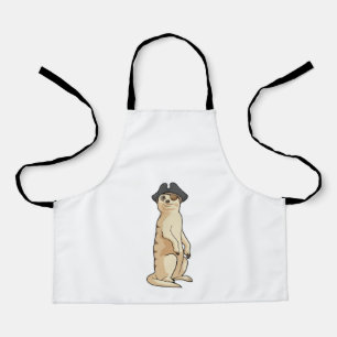 Tablier Meerkat comme Pirate avec casquette pirate