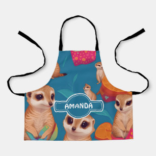 Tablier Meerkat Rainbow Colorful Motif personnalisé