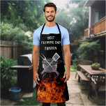 Tablier Meilleur changement papa Nom de la flamme Monogram<br><div class="desc">Cette conception peut être personnalisée en choisissant l'option personnaliser pour ajouter du texte ou apporter d'autres modifications. Si ce produit a la possibilité de transférer la conception à un autre article, s'il vous plaît assurez-vous d'ajuster la conception pour s'adapter si nécessaire. Contactez-moi à colorflowcreations@gmail.com si vous souhaitez avoir cette conception...</div>