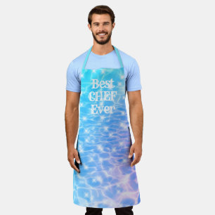 Tablier Meilleur Chef Ever eau ondule texture de l'eau mod