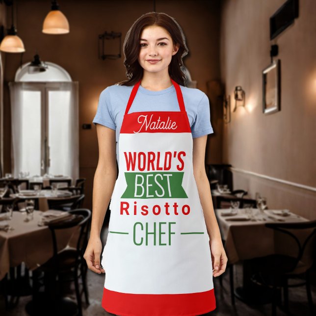 Tablier Meilleur Chef Risotto du monde - Apron personnalis (Créateur téléchargé)