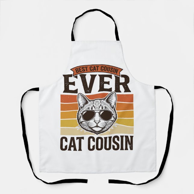 Tablier Meilleur Cousin Chat Ever Création de Chemise Vint (Recto)