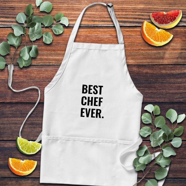 Tablier Meilleur Cuisinier Jamais Lettres Gras  (Créateur téléchargé)