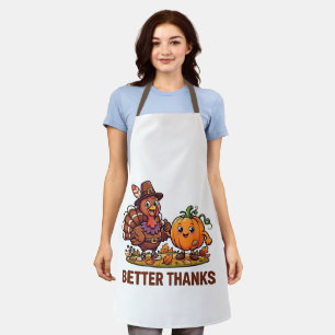 Tablier Meilleur Merci Dinde et Citrouille Thanksgiving