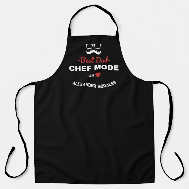 Tablier Meilleur mode de chef DAD sur mesure (Recto)