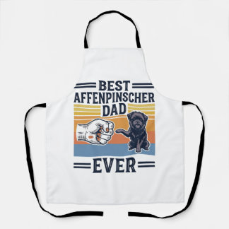 Tablier Meilleur Papa Affenpinscher Vintage T-shirt de Chi