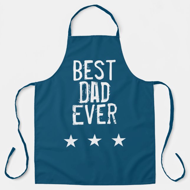 Tablier Meilleur papa bleu (Recto)