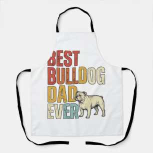 Tablier Meilleur Papa Bouledogue Ever Chemise Vintage Grav