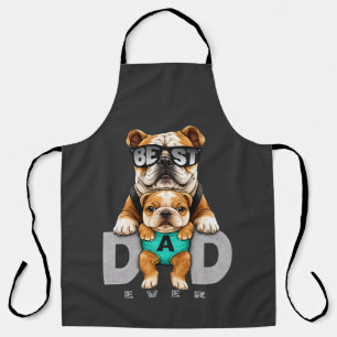 Tablier Meilleur papa bouledogue ever – Cute Bulldog Fête