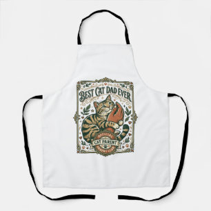Tablier Meilleur Papa Chat Maman Papa Parent Vintage Vecto