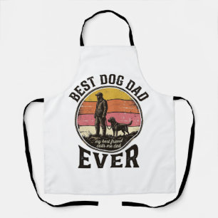 Tablier Meilleur Papa Chien Conception Vectorielle Vintage