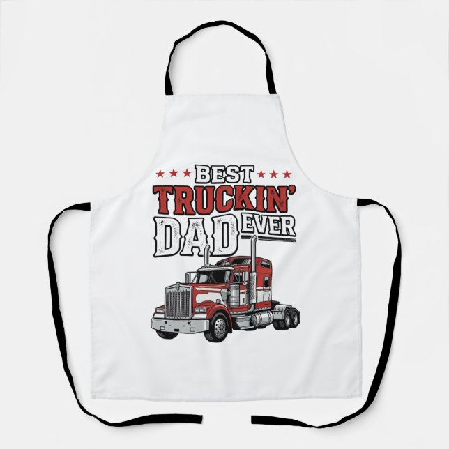 Tablier Meilleur Papa de Camionneur Ever Création de Chemi (Recto)