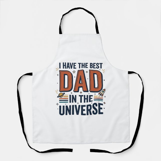 Tablier Meilleur papa de l'univers conception vectorielle  (Recto)
