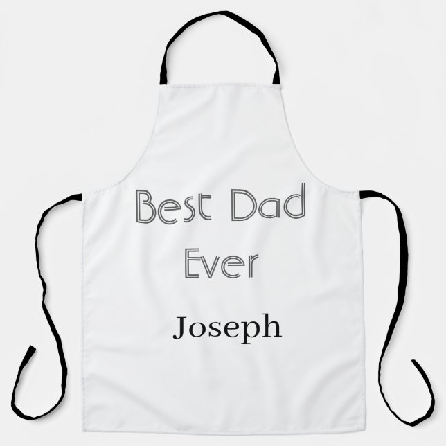 Tablier Meilleur papa de tous les temps nom simple minimal (Recto)