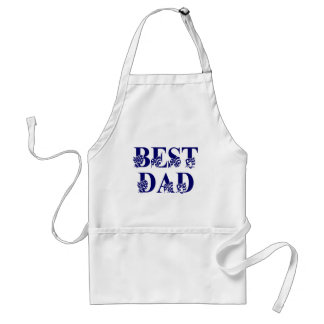 Tablier Meilleur papa, Drapeau bleu Texte