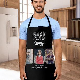 Tablier Meilleur papa Ever 3 Enfants Collage photo
