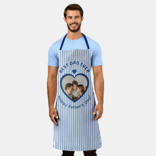 Tablier Meilleur Papa Ever Carte Photo Coeur Modèle Minima