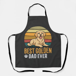 Tablier Meilleur Papa Golden Retriever Rétro Chien Incroya