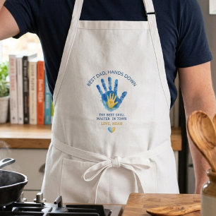 Tablier Meilleur Papa Haut la Main Cadeau de Maître Grill