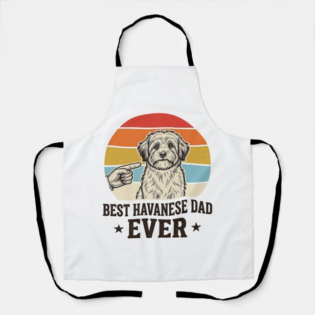 Tablier Meilleur papa Havanese de tous les temps Design de (Recto)