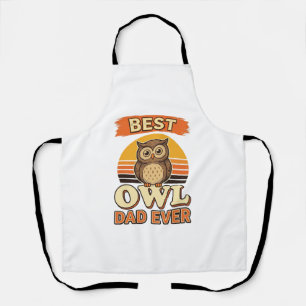 Tablier Meilleur papa hibou jamais vintage gravure concept