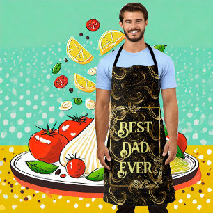 Tablier Meilleur papa jamais Fête des pères Moderne Gold C