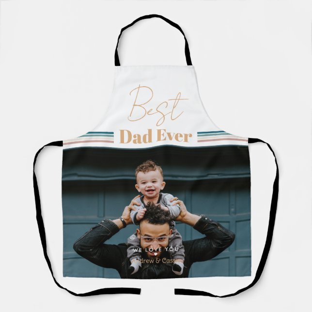 Tablier Meilleur papa jamais Nous t'aimons (Recto)