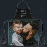 Tablier Meilleur papa Jamais photo complète noir personnal<br><div class="desc">Personnalisé Meilleur papa Jamais photo complète Tablier personnalisé en noir</div>