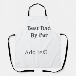 Tablier Meilleur papa par gris noir fête des pères nom sim