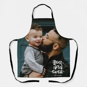 Tablier Meilleur Papa Personnalisé avec Nom et Photo Super