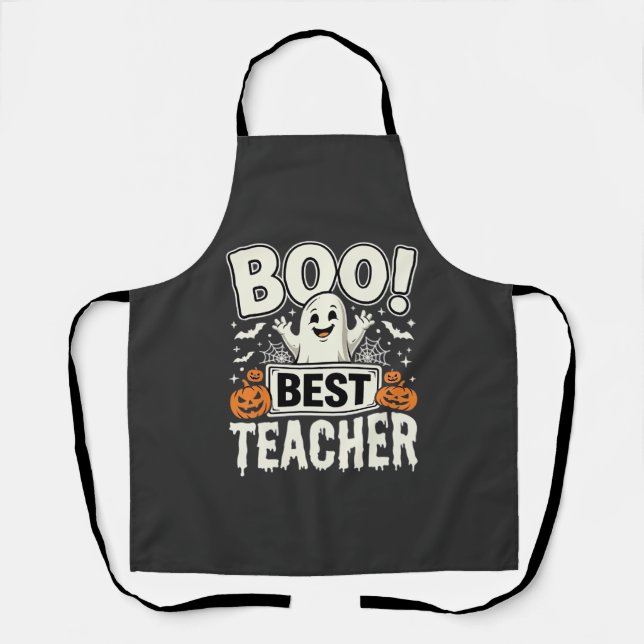 Tablier Meilleur professeur de fantôme de Halloween Design (Recto)