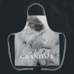 Tablier Meilleure grand-mère du monde depuis 20XX Photo si<br><div class="desc">Ce design simple et moderne est composé d'une typographie serif et cursive et d'ajouter une photo personnalisée</div>
