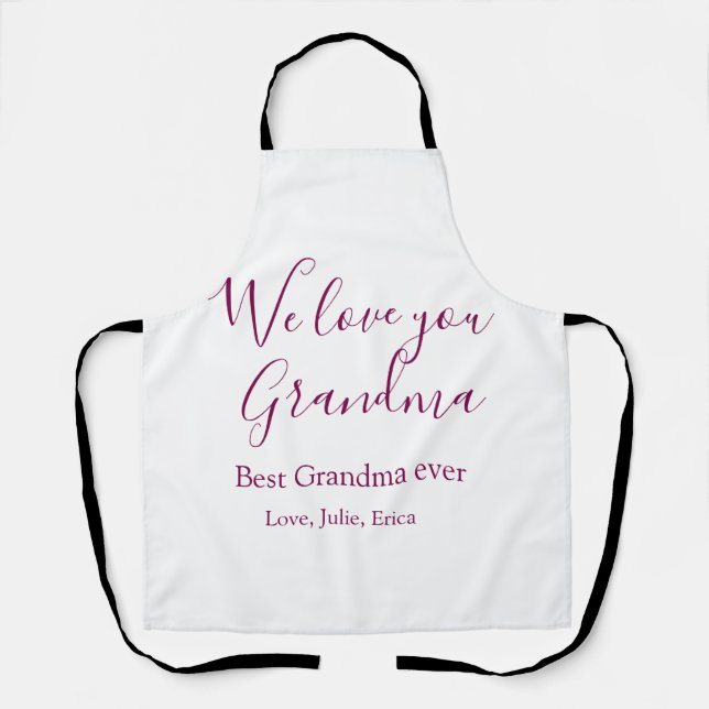 Tablier meilleure grand-mère toujours grands-parents cadea (Recto)