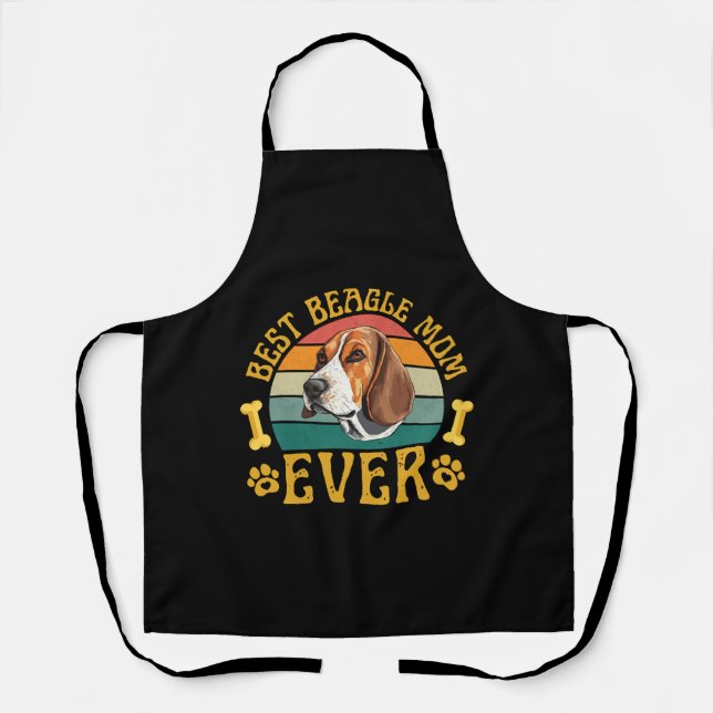 Tablier Meilleure maman Beagle Ever, drôle de chien Beagle (Recto)