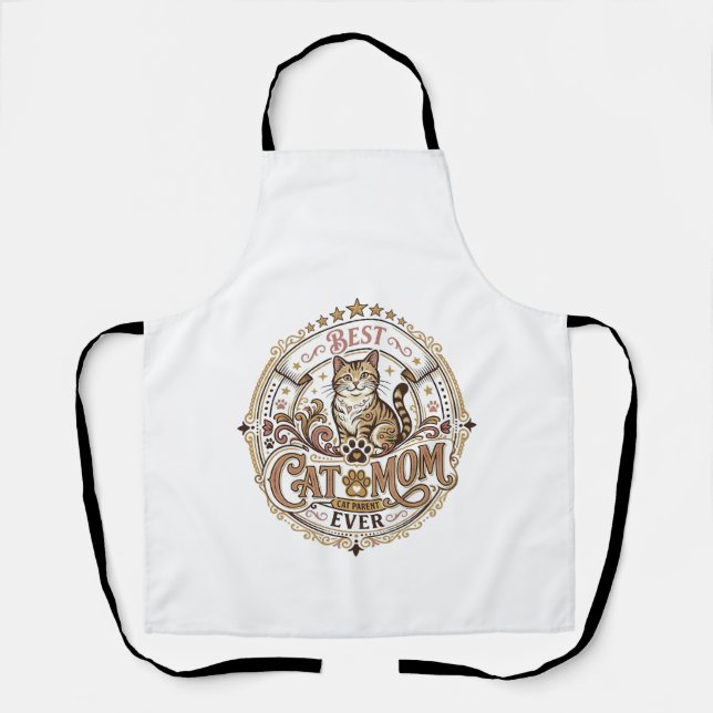 Tablier Meilleure Maman de Chat Jamais Maman de Chat Papa  (Recto)
