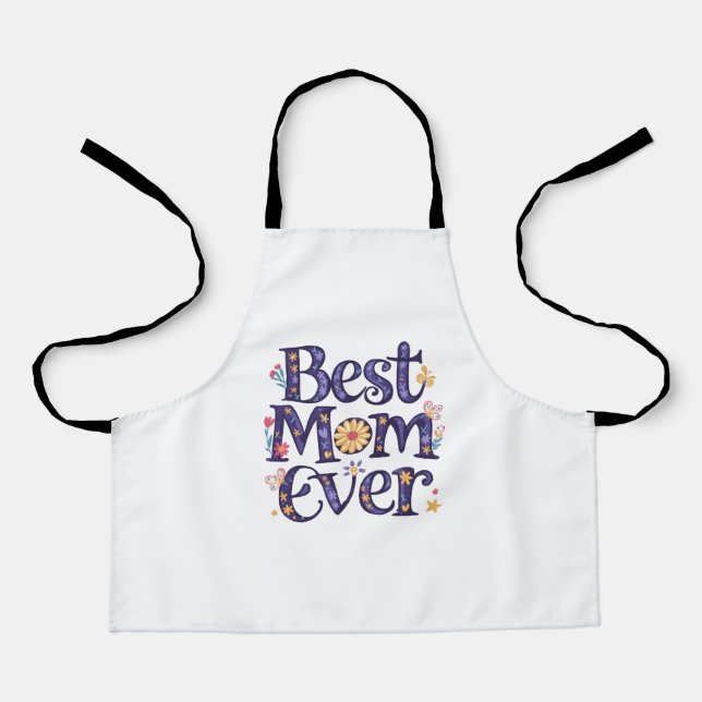 Tablier Meilleure Maman de Tous les Temps Fête des Mères (Recto)