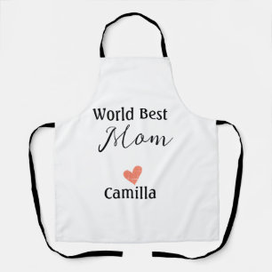 Tablier Meilleure maman du monde joyeuse fête des mères gr