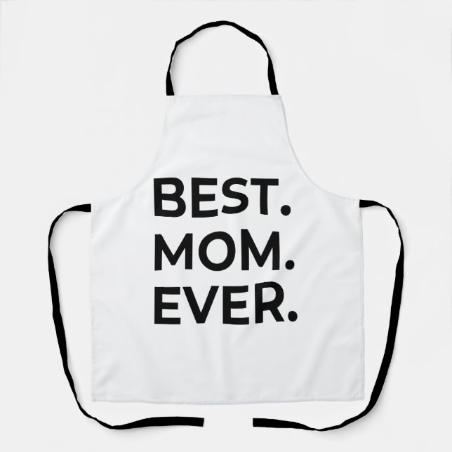 Tablier Meilleure Maman Ever, Je T'aime Maman, Cadeau de F (Recto)