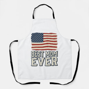 Tablier Meilleure Maman Ever Vintage American Flag Concept