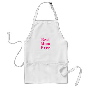 Tablier Meilleure maman Jamais rose chaud typographie mode