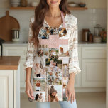 Tablier Meilleure maman Jour Script Fête des Mères Collage<br><div class="desc">Célébrez la fête des mères avec un cadeau unique et réfléchi qui saisit le coeur des souvenirs de famille. Notre Espace photo Collage Meilleure Mère Ever est spécialement conçu pour présenter 21 de vos photos de famille chères, créant un hommage visuel époustouflant aux moments qui comptent le plus. Cet tablier...</div>