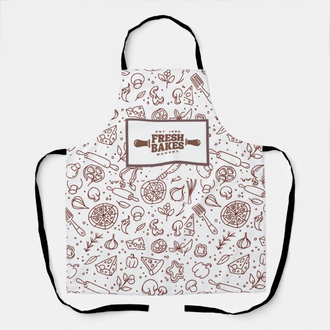 Tablier Meilleure Pizza de la Ville Moderne Professionnel  (Recto)