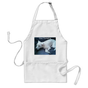 Tablier Mélange blanc Labrador Mix Chien Dormir Thanksgivi