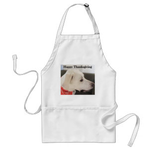 Tablier Mélange blanc Labrador Mix Chien Thanksgiving